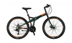 Bicicleta Mosso Marine 2D pliabila, Aluminiu , Roata 26&amp;quot; , Culoare Gri/PortocaliPB Cod:M01MSO2600617005 foto