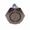 Buton prin apasare elSales ELS-PBR22, diametru 22mm, 24 Volti, lumina rosie pentru spalatorii auto,