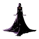 Cumpara ieftin Sticker decorativ, Woman, Mov, 61 cm, 8812ST
