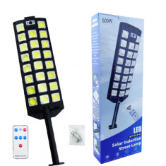 Lampa solara LED COB de exterior cu panou solar integrat, telecomanda, 150W