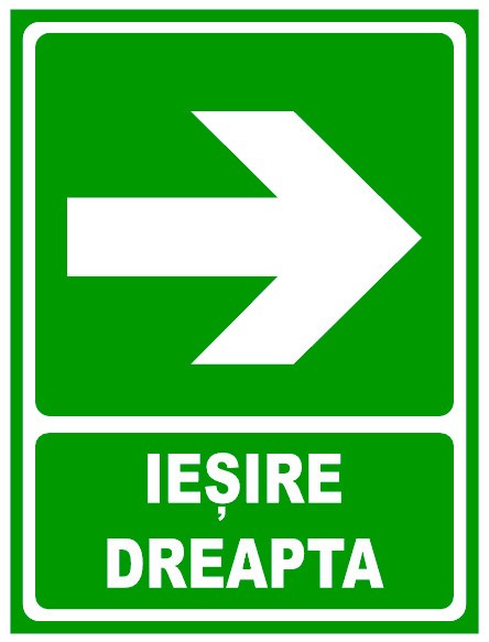 Indicator de salvare iesire in dreapta