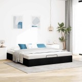 Gossi cadru de pat otoman fara saltea tesatura neagra 160x200 cm