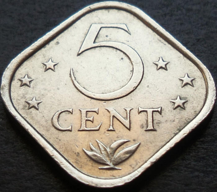 Moneda exotica 5 CENTI - ANTILELE OLANDEZE (Caraibe), anul 1971 * cod 100 B