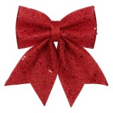 Funda Decorativa Craciun, Model Stele, Glitter Rosu, 28x19 cm, Oem