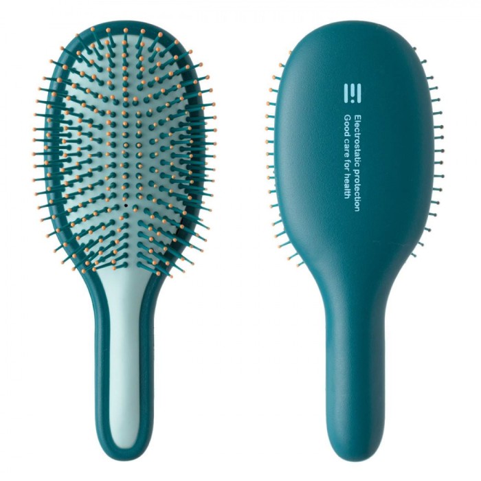 Perie Păr Ovală, Plastic, Turcoaz, Anti-Static, Peri Moi