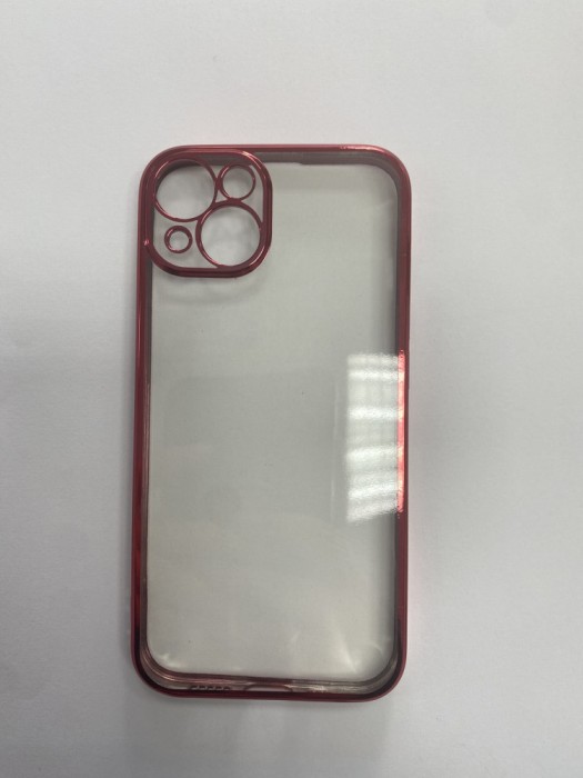 Husa iPhone 13 6.1 Silicon Clear Red