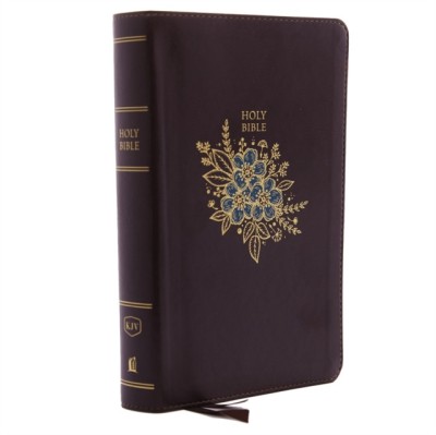 KJV, Deluxe Reference Bible, Personal Size Giant Print, Imitation Leather, Burgundy, Indexed, Red Letter Edition foto