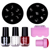 Set Stampila Unghii cu Matrite si Oja Speciala Classy Nails, SensoPRO Milano