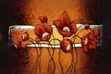 Tablou canvas Flori, vintage, abstract, arta17, 60 x 40 cm