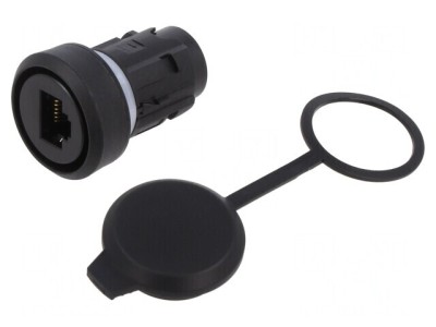 Soclu RJ45 22mm IP65 Negru foto