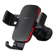 Suport telefon auto pentru grila ventilatie baseus metal age ii gravity, black foto