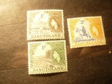 3 Timbre Basutoland col. britanica 1954 Regina Elisabeta II, val. 1/2 ,1 si 2p