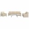 vidaXL Set canapele cu taburet și perne, 4 piese, crem, textil 3278313