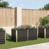 VidaXL Strat &icirc;nălțat de grădină antracit 160x80x77 cm oțel galvanizat