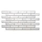 Panou decorativ, PVC, model caramida 3D, alb cenusiu, 96x48.5 cm, Artool