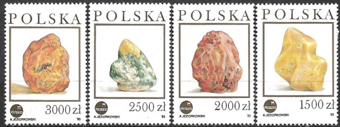 B2356 - Polonia 1993 - Minerale 4v. neuzat,,perfecta stare