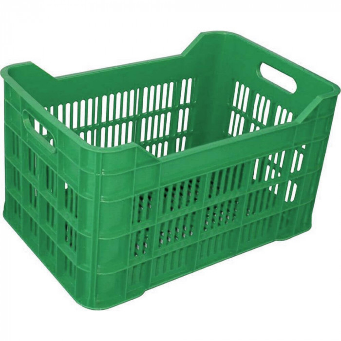 Naveta A101, Plastic HDPE, 35x53x31.5 cm, Verde, Ladita Transport Legume, Ladita Transport Fructe, Ladita Depozitare, Ladita Fructe, Ladita Legume, La