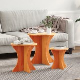 Set de măsuțe de cafea 3 pcs Maro ceruit 46 x 46 x 47 cm