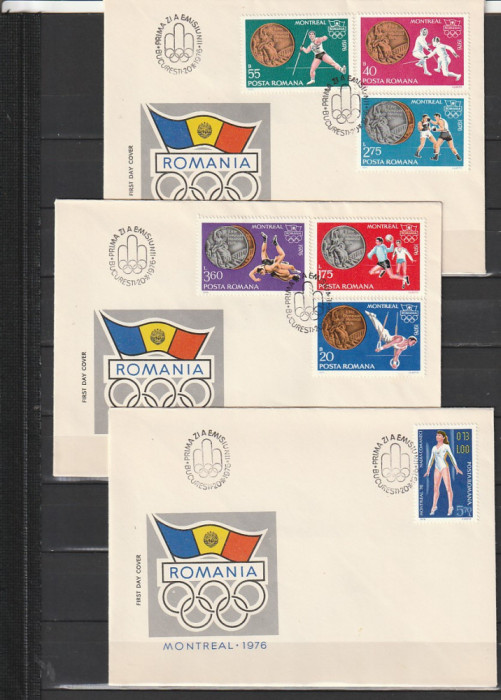 RO - FDC - MEDALII OLIMPICE MONTREAL ( LP 923-924 ) 1976 ( 4 DIN 4 )