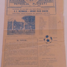 Program meci fotbal PETROLUL PLOIESTI - SC BACAU (24.05.1987)