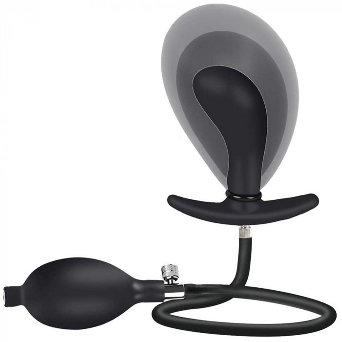 Dildo Anal Plug Gonflabil Waterproof Pompa Black Colour Sex Toy Dilatator