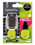 Odorizant auto Aparat Aroma Car Supreme Lemon + rezerva
