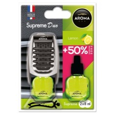 Odorizant auto Aparat Aroma Car Supreme Lemon + rezerva
