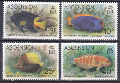 DB1 Fauna Marina 1980 Pesti Ascension 4 v. MNH foto