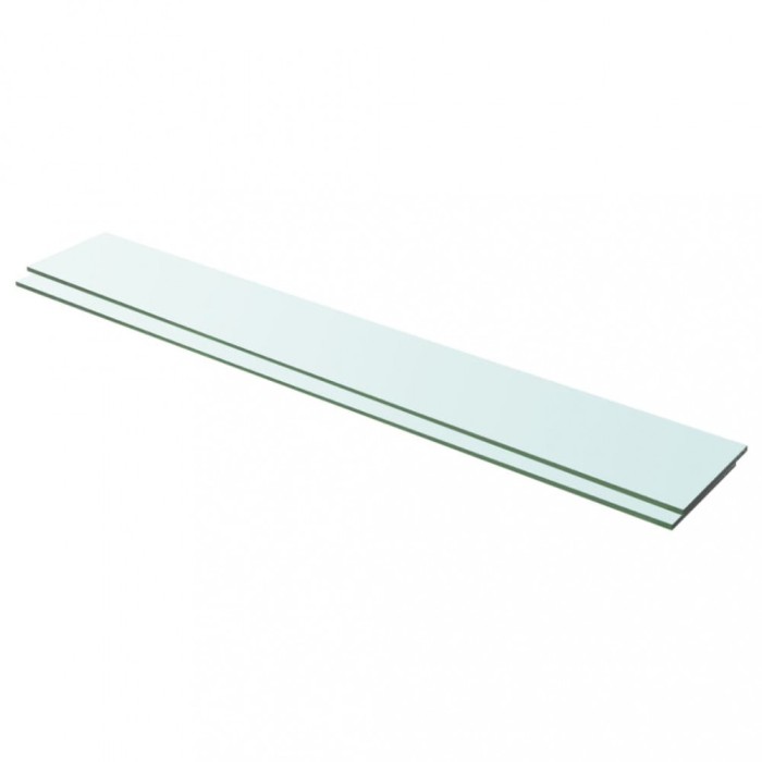 Gossi rafturi, 2 buc., 100 x 15 cm, panouri sticla transparenta