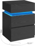 Cumpara ieftin Noptiera cu LED Vasagle Negru 40x35x55 cm