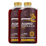 Pachet 2 litri Ulei MANNOL Agro Formula S Sintetic 2-Takt (Utilizare Intensiva, Fara Fum)