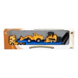 Set transportator cu vehicule de constructie, Maxx Wheels, Buldozer si Tractor