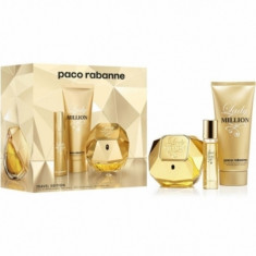 Seturi Femei, Paco Rabanne Lady Million Apa de Parfum 80 ml + Lotiune de corp 100 ml + Apa de Parfum 5 ml, 80 + 100 + 5ml foto