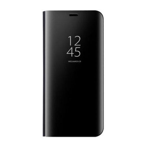 Husa Book Mirror Effect compatibil cu Samsung Galaxy S9 Plus Black, Acril