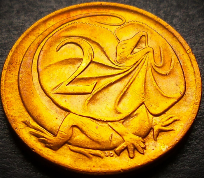 Moneda exotica 2 CENTI - AUSTRALIA, anul 1982 * cod 3677 = luciu de batere