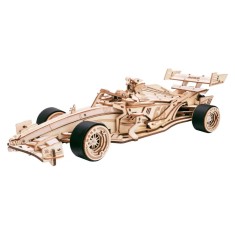 Puzzle 3D Mașina de curse, 246 piese, lemn