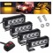 Set 4 Stroboscoape LED Galbene 12V-24V
