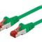 Patch Cord S/FTP Cat6 Verde 0.25m