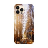 Husa compatibila cu Apple iPhone 14 Plus model Forest fall road, Silicon, TPU, Viceversa, Transparent, Carcasa