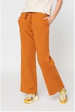 Pantaloni largi pentru femei, maro, Marimea S - OUTLET