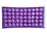 Trandafiri sapun bicolor pentru aranjamente florale set 50 buc, model 14