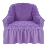 Husa Fotoliu Elastica cu Volane, Lila - HSE14