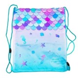 Rucsac cu snur pentru copii Starpak Mermaid 527156, roz cu turcoaz, 38. 5x33 cm