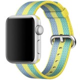 Cumpara ieftin Curea iUni compatibila cu Apple Watch 1/2/3/4/5/6/7, 38mm, Nylon, Woven Strap, Pollen