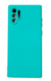 Husa silicon antisoc cu microfibra in interior Samsung Note 10 Plus , Turcuaz, Turquoise