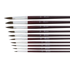 Set 10 Pensule rotunde nr 4 din Par de Ponei