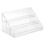 Suport Cosmetice, Acrilic, Transparent, 3 Nivele, 22x11.5x11cm, Oem