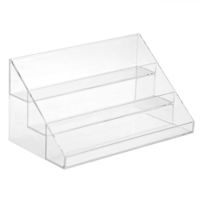 Suport Cosmetice, Acrilic, Transparent, 3 Nivele, 22x11.5x11cm foto