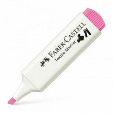 Marker Textil Roz Faber-Castell, Varf Tesit 1-5 mm, Markere Textile Roz, Markere Textile Faber Castell, Market Textil cu Varf Tesit, Marker Personaliz