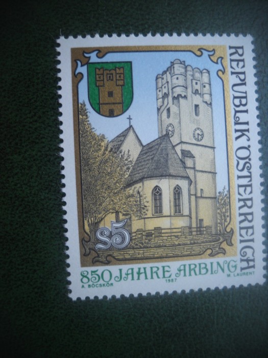 HOPCT TIMBRE MNH 644 ARBING 800 ANI 1987 -1 VAL AUSTRIA